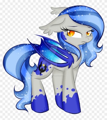 Silent Shadow Wolf, Bat Pony, Floppy Ears, Obtrusive - Sad Wolf Shadow