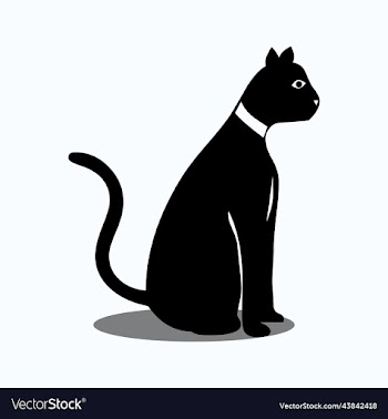 silhouette a big cat isolated on white background