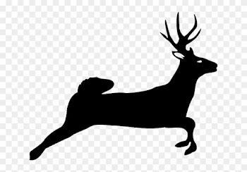 Silhouette Animal, Deer, Nature, Silhouette - Deer Jumping Clipart