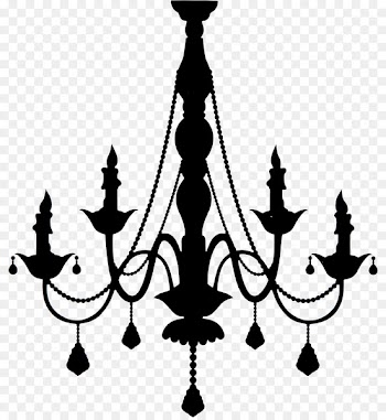 Silhouette Art Candelabra Wall decal Sticker - chandelier vector 