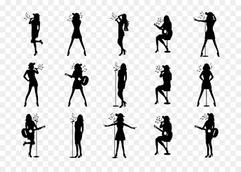 Silhouette Art Singing - Silhouette 