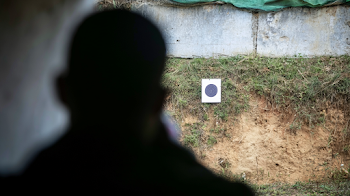 Silhouette at Outdoor Shooting Range