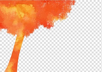 Silhouette, Autumn tree transparent background PNG clipart
