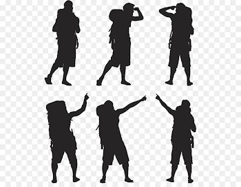 Silhouette Backpacking Illustration - Vector backpack action silhouette 
