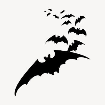 Silhouette bat colony clipart, animal | Free Vector - rawpixel