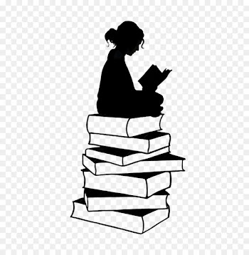 Silhouette Book Reading Clip art - Silhouette 
