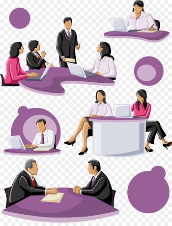 Silhouette Cartoon Download Flat design - Vector Business people talking 
