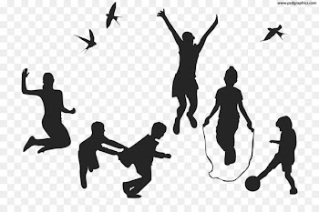 Silhouette Child Play - children playing 