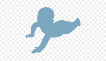 Silhouette Child - sleeping baby 