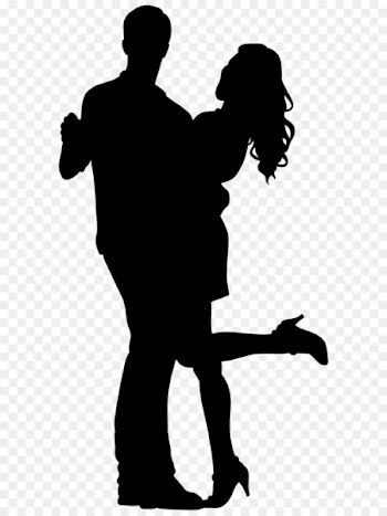 Silhouette Clip art - Couple Dancers Silhouette PNG Transparent Clip Art Image 
