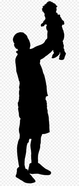 Silhouette Clip art - Man with Toddler Silhouette PNG Clip Art Image 