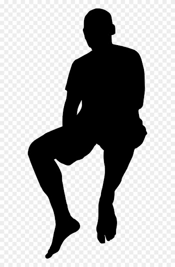 Silhouette Clip Art - Silhouette Sitting