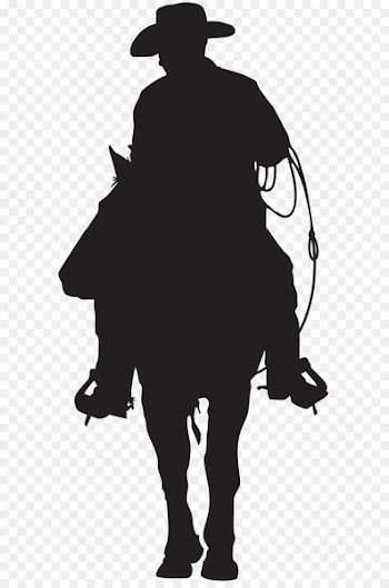 Silhouette Cowboy American frontier Clip art - Cowboy Silhouette PNG Clip Art Image 