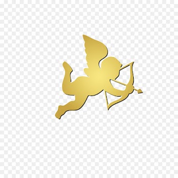 Silhouette Cupid - Golden angel silhouette,angel,Cupid 