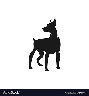 Silhouette dog design vector image