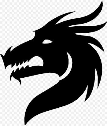 Silhouette, Dragon, Royaltyfree, Head, Blackandwhite PNG