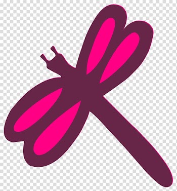 Silhouette Drawing Illustration, Purple Dragonfly transparent background PNG clipart