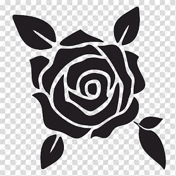 Silhouette drawing of black rose, Black rose Silhouette , Svg Rose Free transparent background PNG clipart