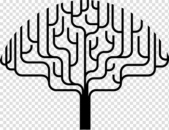 Silhouette Drawing Tree, abstract tree transparent background PNG clipart
