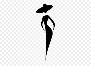 Silhouette Dress Woman Drawing - logo picture decorative material 