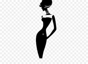 Silhouette Elegance Royalty-free Clip art - A slim woman 