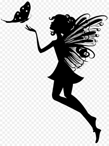 Silhouette, Fairy, Butterfly, Fictional Character PNG