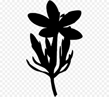 Silhouette Flower Clip art - Silhouette 