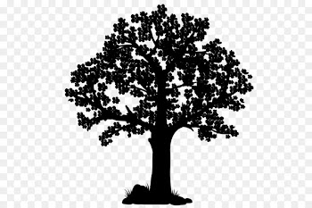 Silhouette Font Leaf Branching -  