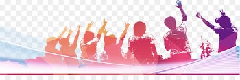 Silhouette Graduation ceremony - Pink Youth silhouette figures 