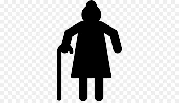 Silhouette - grandmother vector 
