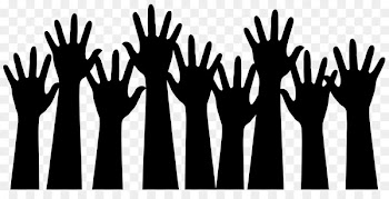 Silhouette Handshake Clip art - hands up 