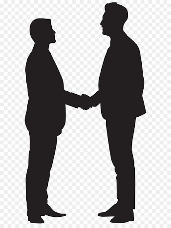 Silhouette Handshake Clip art - Men Shaking Hands Silhouette PNG Clip Art Image 