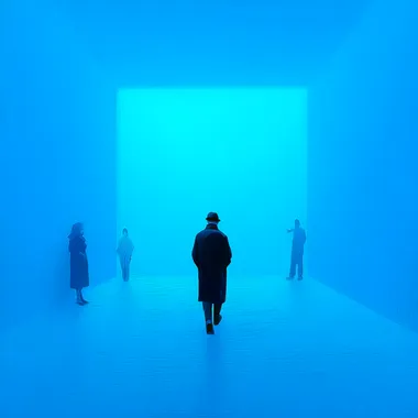 Silhouette in a Blue Room