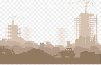 Silhouette - Industrial town vector 