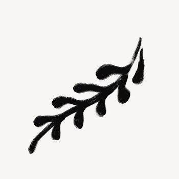 Silhouette leaf, Chinese brush design | Free Photo - rawpixel