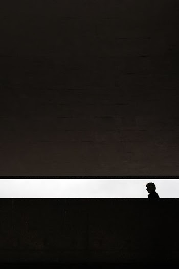 silhouette man line artwork