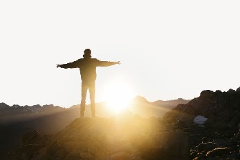 Silhouette man sunset border collage | Free PSD - rawpixel