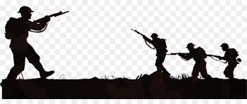 Silhouette Military education and training - Silhouette of military training 
