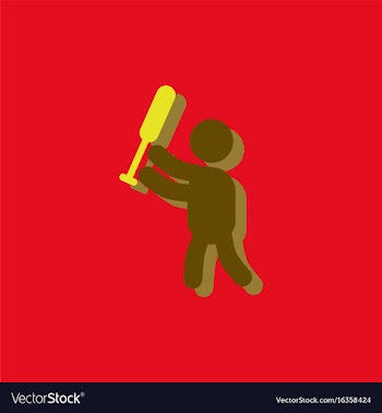 Silhouette of a baseball player in sticker style vector image