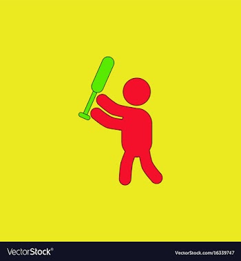 Silhouette of a baseball player vector image