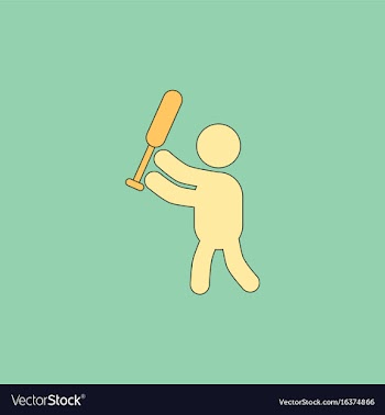 Silhouette of a baseball player vector image