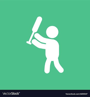 Silhouette of a baseball player vector image