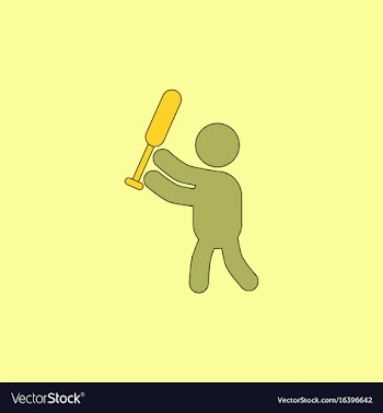 Silhouette of a baseball player vector image