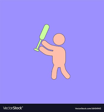 Silhouette of a baseball player vector image