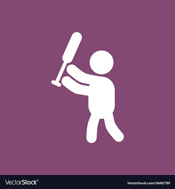 Silhouette of a baseball player vector image