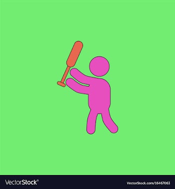 Silhouette of a baseball player vector image