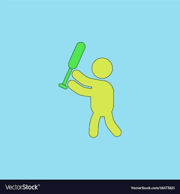 Silhouette of a baseball player vector image