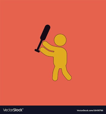 Silhouette of a baseball player vector image