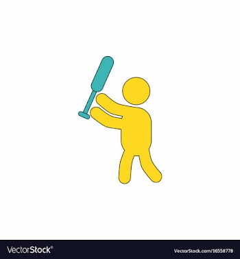 Silhouette of a baseball player vector image