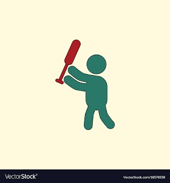 Silhouette of a baseball player vector image